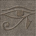 Eye of Horus chiseled in granite