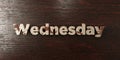 Wednesday - grungy wooden headline on Maple - 3D rendered royalty free stock image
