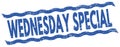 WEDNESDAY SPECIAL text on blue lines stamp sign