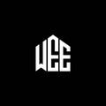 WEE letter logo design on BLACK background. WEE creative initials letter logo concept. WEE letter design