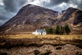 The wee white cottage in Glencoe Royalty Free Stock Photo