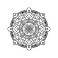 Weed leaf elegance mandala outline