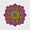 Weed leaf harmony lotus mandala ornament