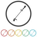 Weed Trimmer Icons set - Illustration