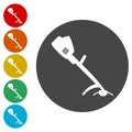 Weed Trimmer Icons set - Illustration