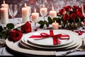 weeding table setting generated by AI tool Royalty Free Stock Photo