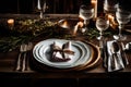 WEEDING TABLE SETTING GENERATED BY AI TOOL Royalty Free Stock Photo
