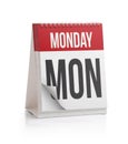 Week Calendar, Monday Page Royalty Free Stock Photo