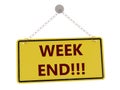 Week end sign Royalty Free Stock Photo