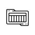 Black line icon for Week, weekend and daily Royalty Free Stock Photo