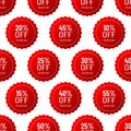 This week only offer. Round red vector shape circle stickers for best arrival shop product tags, badge, labels or sale sign Royalty Free Stock Photo