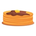 Week pancake icon cartoon vector. Menu food honey