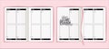 Week planner template. Pink open notebook mock up, bullet journal, week planner, diary top view. Royalty Free Stock Photo