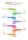 Week Timeline, Timeline diagram calendar 7 day, 7 options, infographic design vector and Presentation can be used for workflow