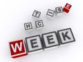 week word block on white Royalty Free Stock Photo