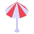 Weekend beach umbrella icon, isometric style Royalty Free Stock Photo