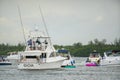 Weekend boating at Haulover Miami sandbar