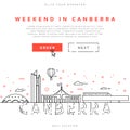 Weekend in Canberra. Capital city of Australia. landing page