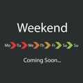 Weekend Coming Soon Illustration Royalty Free Stock Photo