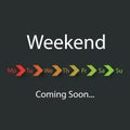 Weekend Coming Soon - Vector Illustration Royalty Free Stock Photo