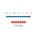Weekend Coming Soon - Vector Illustration Royalty Free Stock Photo