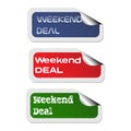Weekend deal stickers