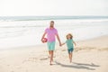 weekend family day. dad and child having fun outdoors. childhood and parenting. Royalty Free Stock Photo