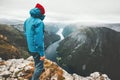 Weekend Getaway Man Wanderer Traveling In Norway