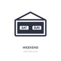 weekend icon on white background. Simple element illustration from Content concept