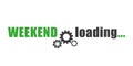 Weekend loading typography with wheel gear