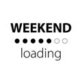 weekend loading on white Royalty Free Stock Photo
