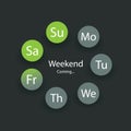 Weekend's Coming Soon - Vector Illustration Royalty Free Stock Photo