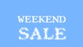 Weekend Sale cloud text effect sky isolated background