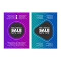 Weekend Sale poster or banner template set