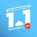 This Weekend Only 12.12 Shopping Day Sale Banner With 50% Discount