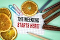 The Weekend Starts Here Royalty Free Stock Photo