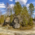 Weekend trip to Karelia.  Ruskeala mountain Park Royalty Free Stock Photo