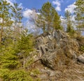 Weekend trip to Karelia.  Ruskeala mountain Park Royalty Free Stock Photo