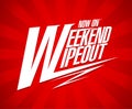 Weekend wipeout sale design. Royalty Free Stock Photo