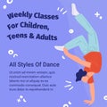 Weekly classes for children, teens and adults