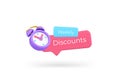Weekly discount alert promo quick tips shopping special offer announce 3d icon realistic vector