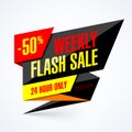 Weekly Flash Sale banner Royalty Free Stock Photo