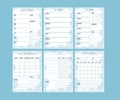 Daily, weekly, monthly planner template. Minimalist planners. Week schedule. Organizer page Royalty Free Stock Photo