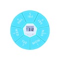 Weekly Pill Box Case Timer Alarm Clock Reminder Medicine Storage