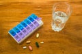 Weekly Pill Box & Glass Of Water