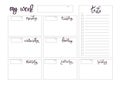 Weekly planner blank template