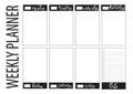 Weekly planner blank template Royalty Free Stock Photo