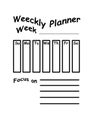 Weekly planner, blank template. Vector digital planner illustration design new Royalty Free Stock Photo