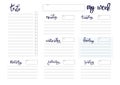 Weekly planner blank template Royalty Free Stock Photo