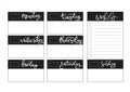 Weekly planner blank template